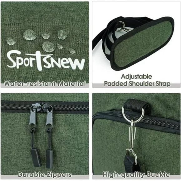 New Travel Duffel Bag for Men and Women Lightweight 2-Army Green Gym Bag Carryon - Picture 4 of 7